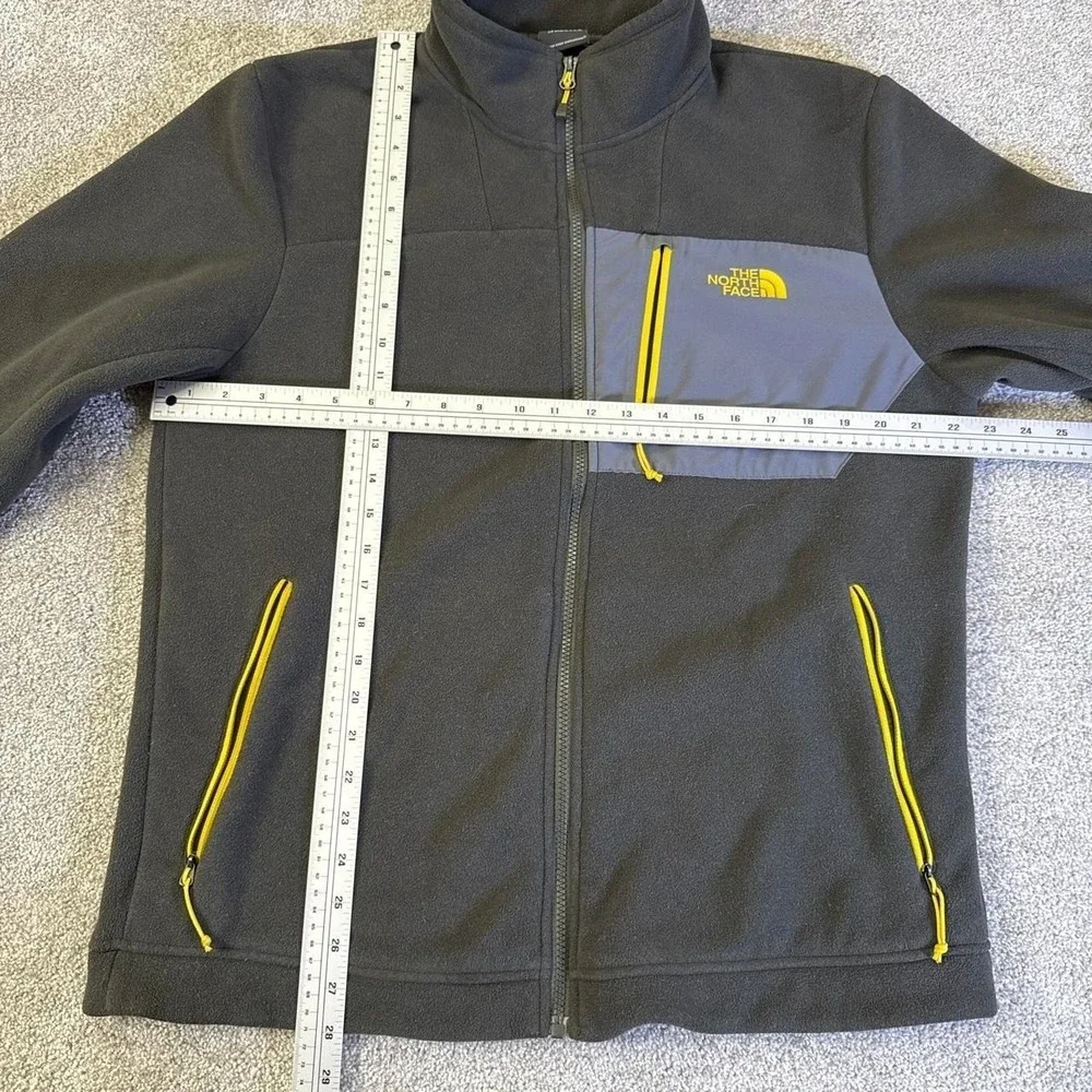 The North Face Apex Risor Jacket Green Gray Fleece Lined Zip Up Large